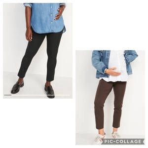 Old Navy Maternity Full Panel Pixie Ankle Pants Set of 2